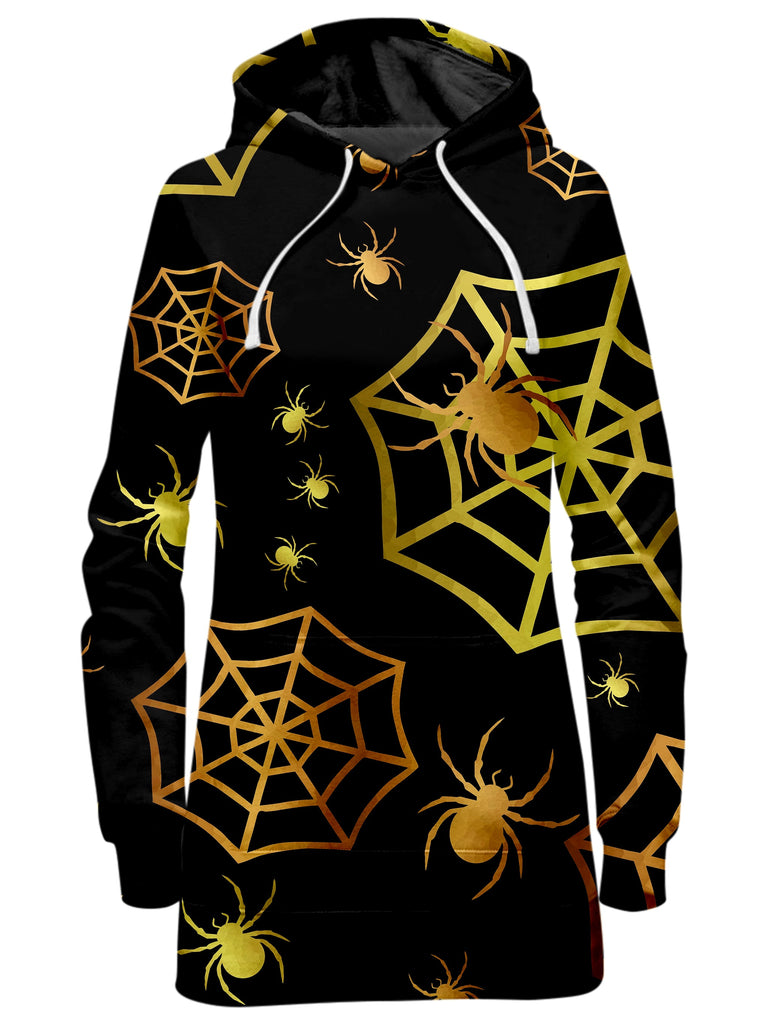 Sartoris Art - Spiders In Gold Hoodie Dress