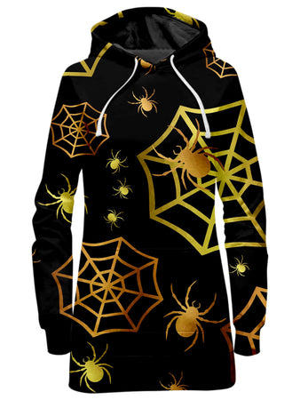 Sartoris Art - Spiders In Gold Hoodie Dress