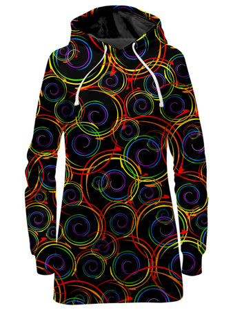 Sartoris Art - Swirl Abstract Hoodie Dress
