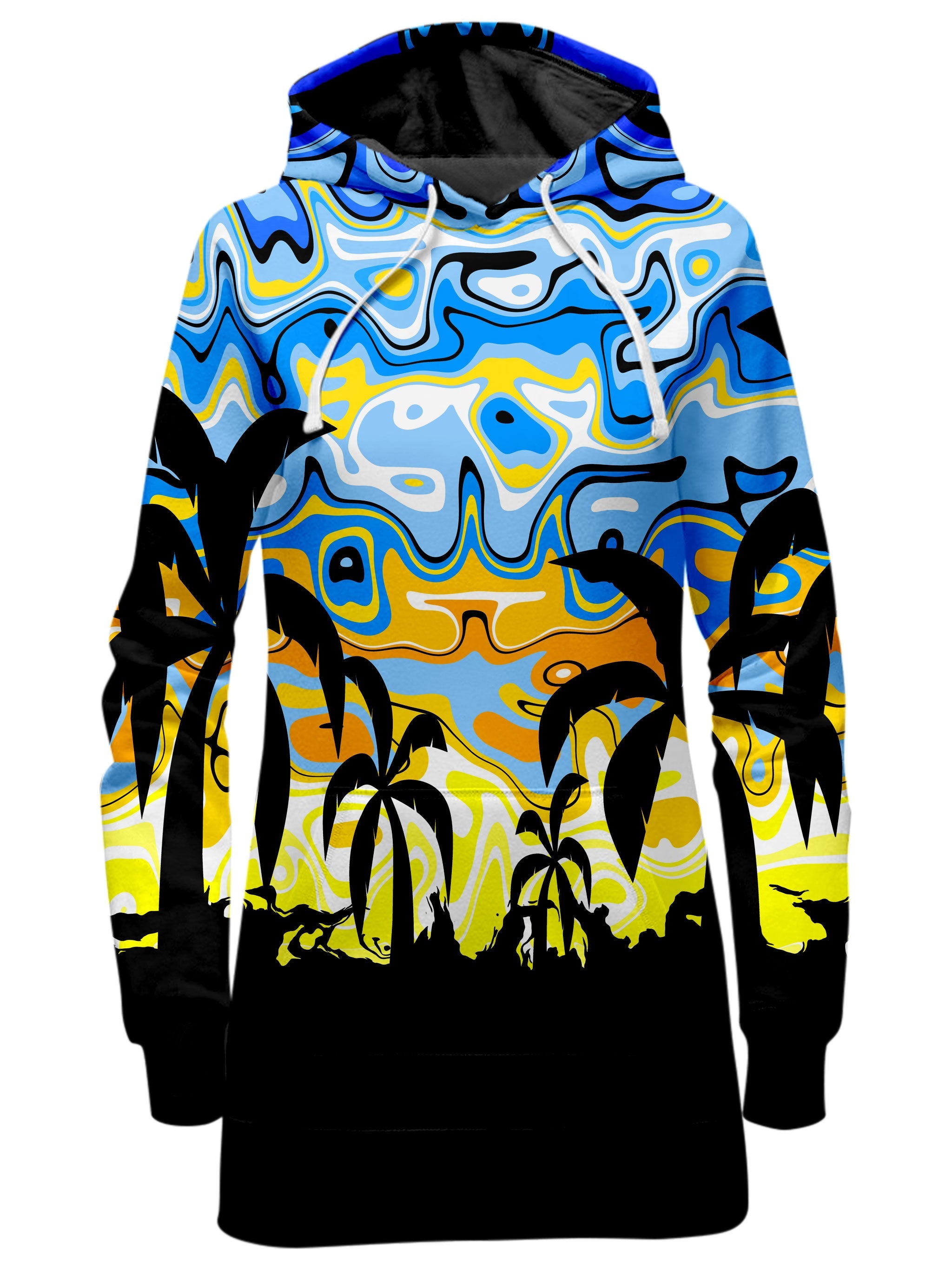 Tropical Night Hoodie Dress