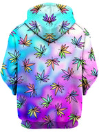 Cascading Marijuana Unisex Zip-Up Hoodie Sartoris Art Epic Hoodie