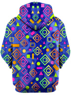 Geometric On Blue Unisex Hoodie Sartoris Art Epic Hoodie