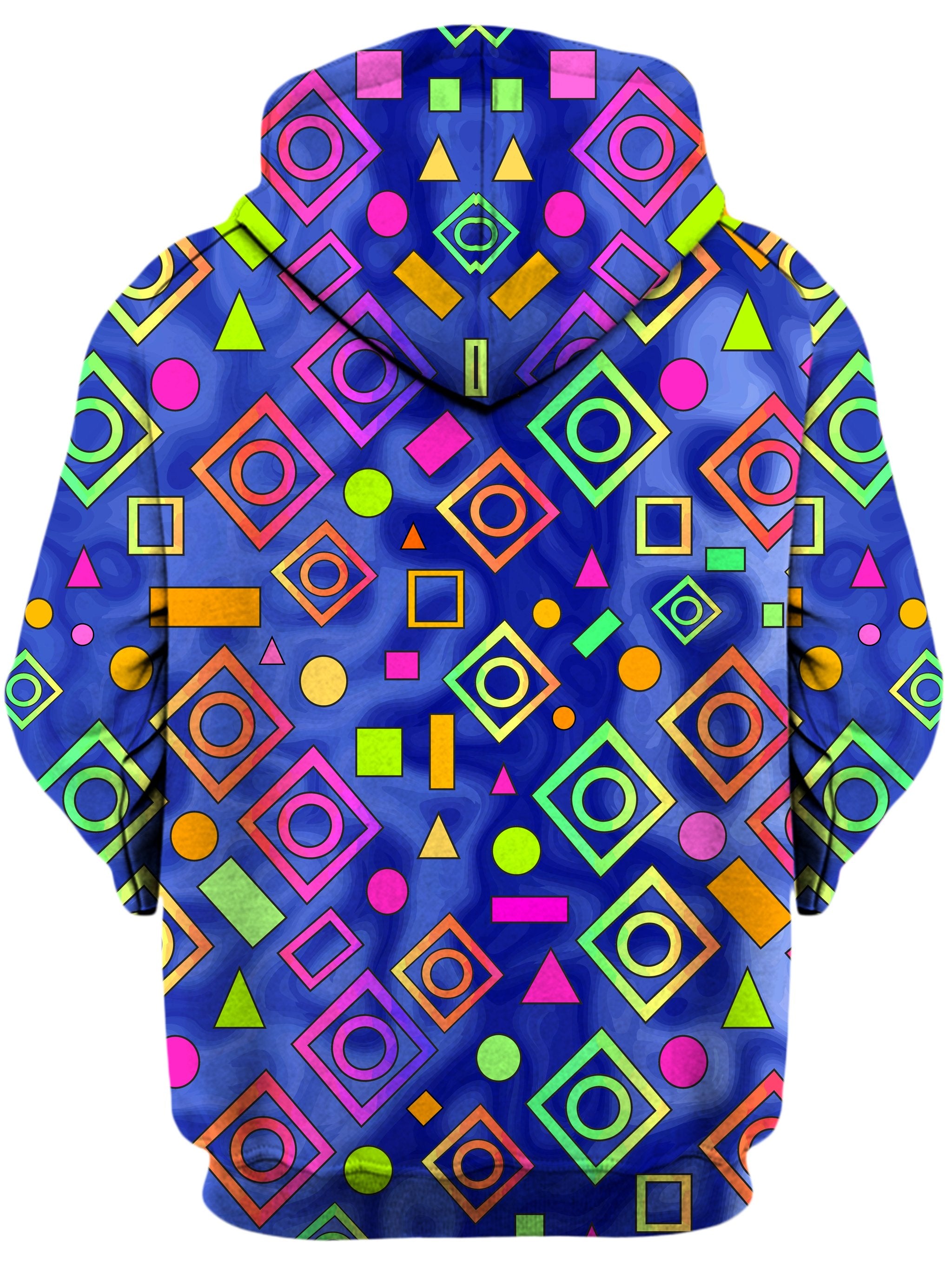 Geometric On Blue Unisex Zip-Up Hoodie