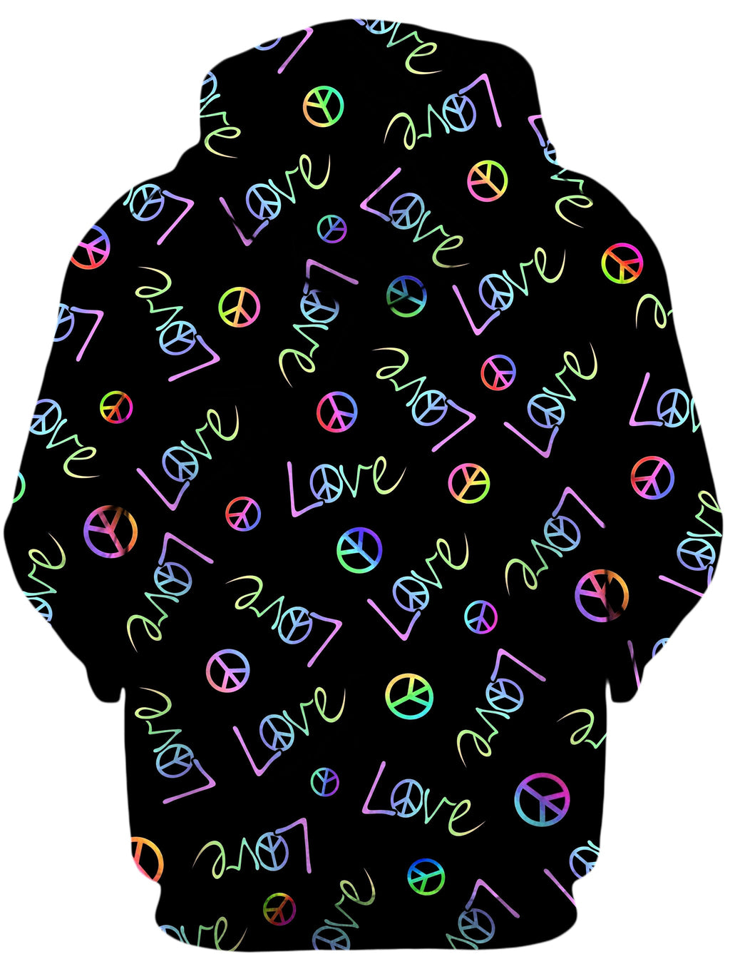 Peace and Love Unisex Zip-Up Hoodie Sartoris Art Epic Hoodie