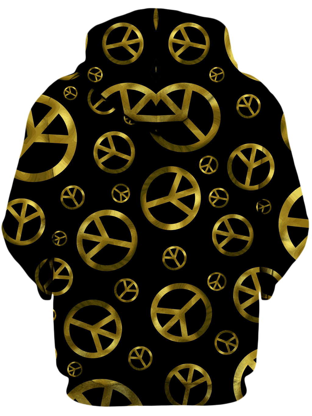 Peace Sign Gold Unisex Hoodie Sartoris Art Epic Hoodie