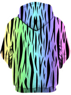 Rainbow Tiger Stripes Unisex Zip-Up Hoodie Sartoris Art Epic Hoodie