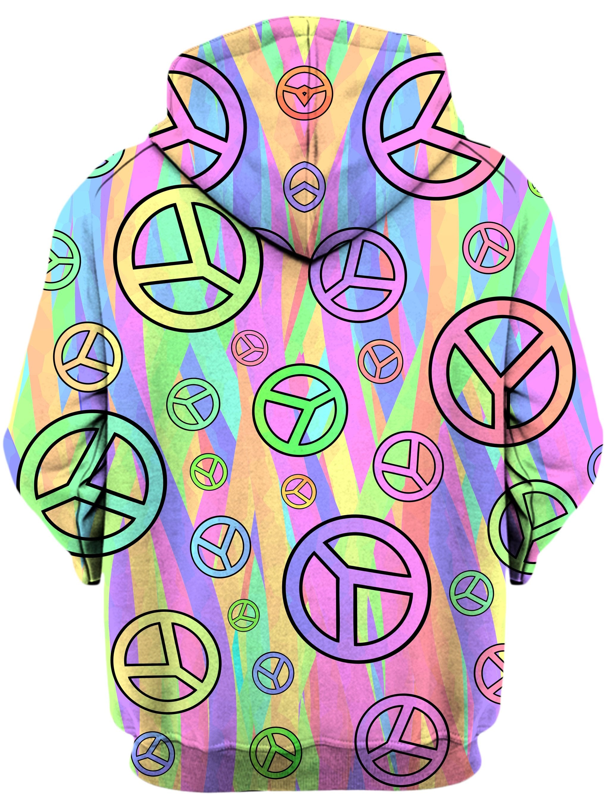Retro Peace Symbol Stripes Unisex Hoodie