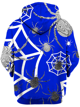 Sartoris Art - Spider Webs On Blue Unisex Hoodie
