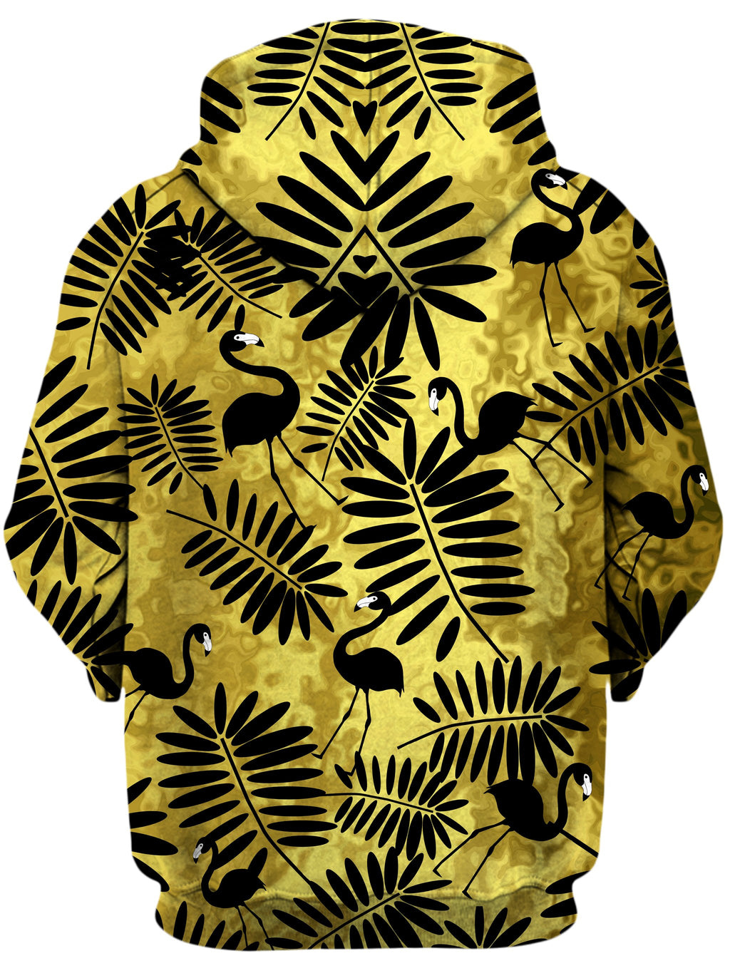 Tropical Black Flamingos Unisex Hoodie Sartoris Art Epic Hoodie