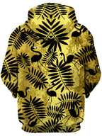Tropical Black Flamingos Unisex Zip-Up Hoodie Sartoris Art Epic Hoodie