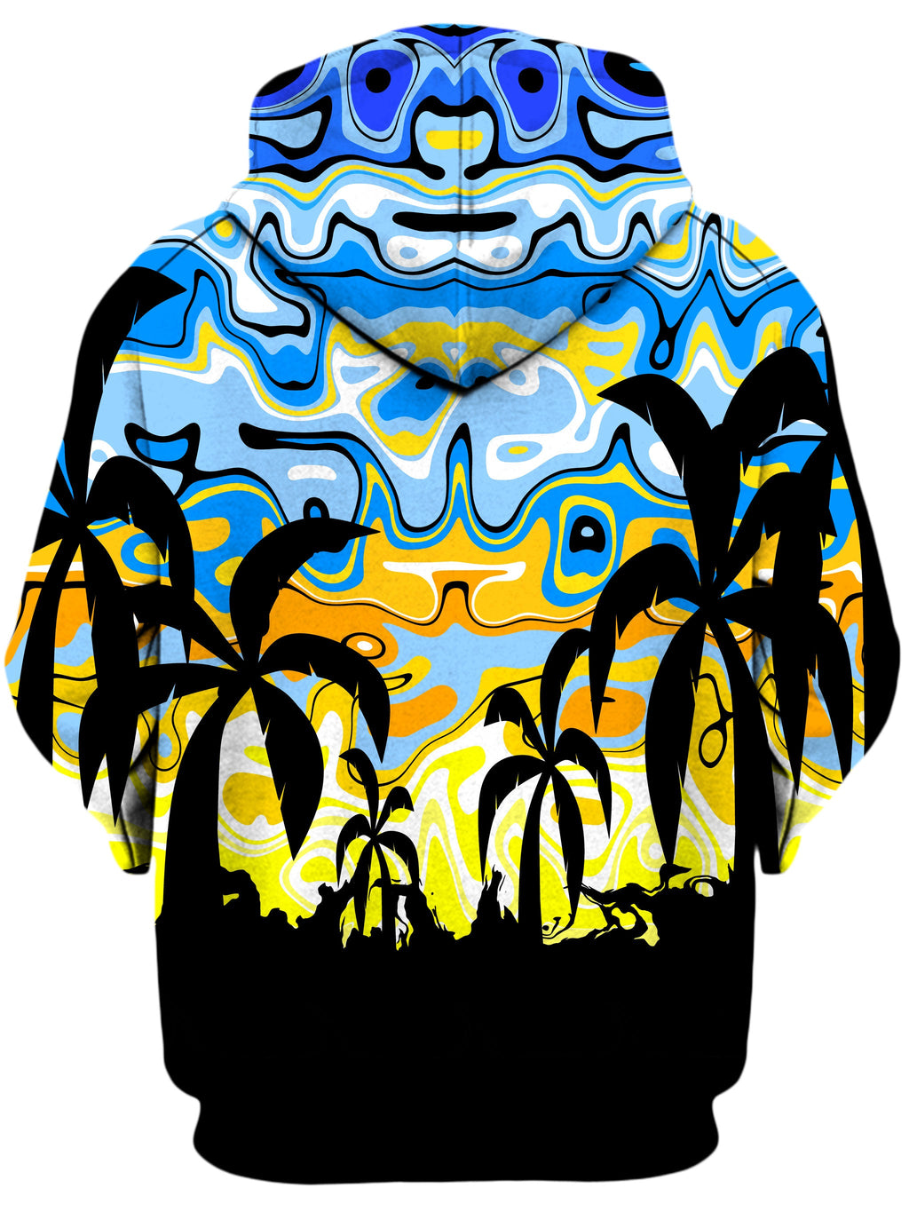 Tropical Night Unisex Zip-Up Hoodie Sartoris Art Epic Hoodie