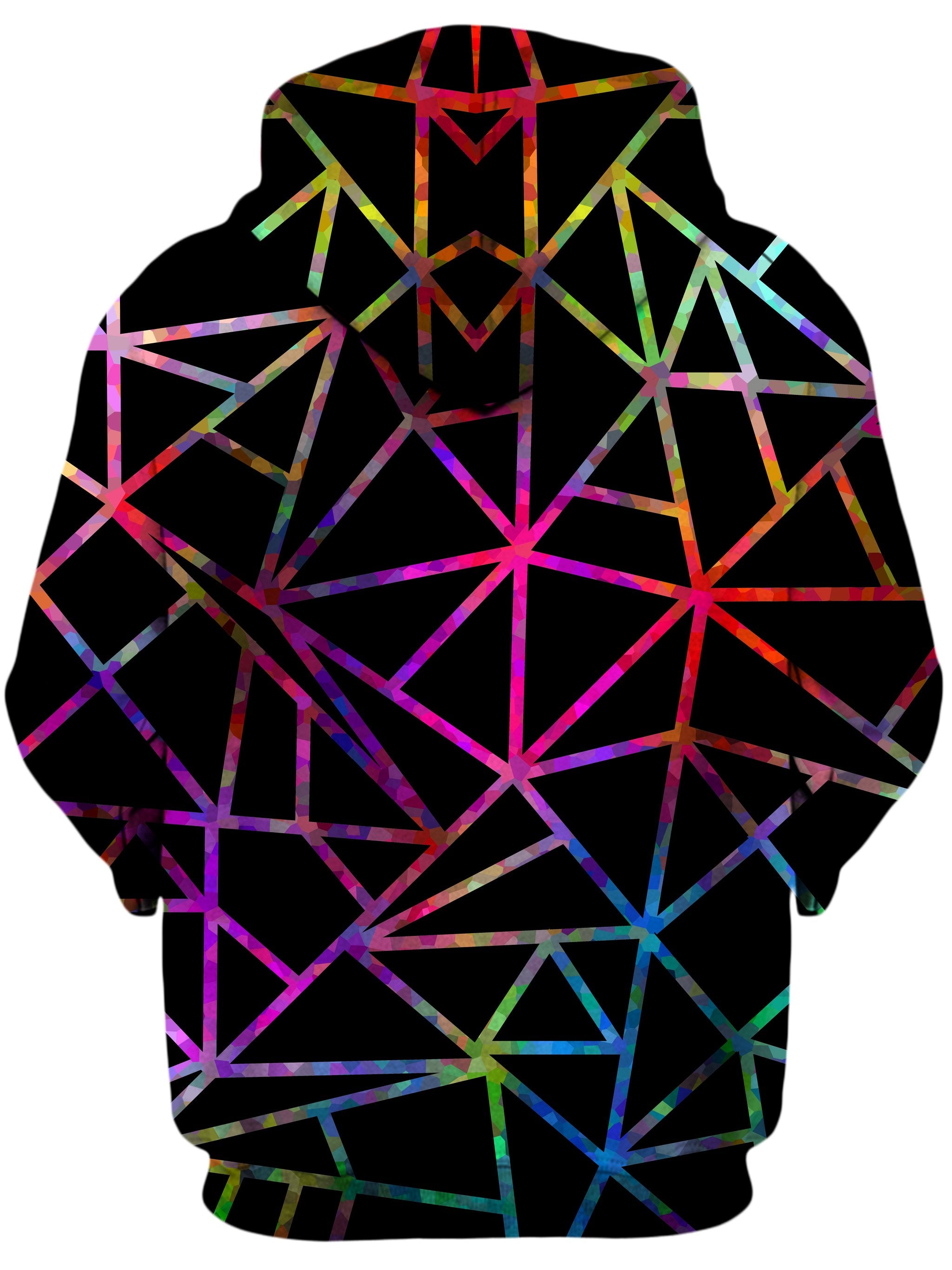 Webbed Geometric Unisex Zip-Up Hoodie