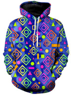 Geometric On Blue Unisex Hoodie Sartoris Art Epic Hoodie