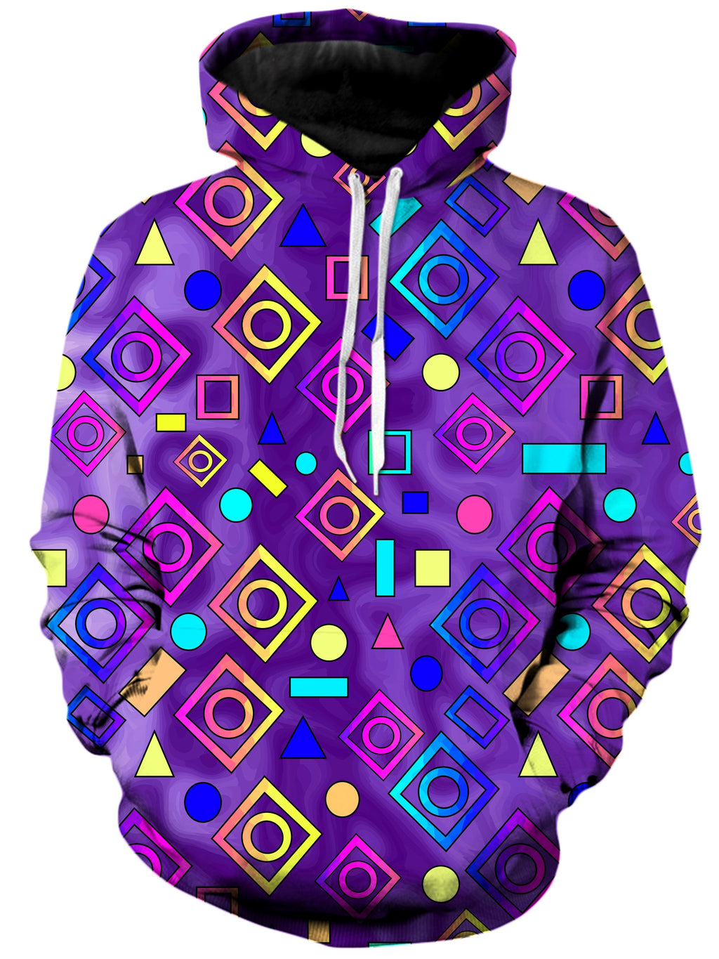 Geometric On Purple Unisex Hoodie