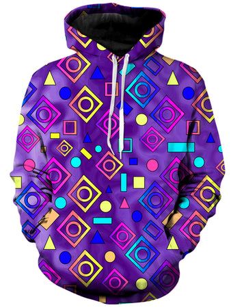 Sartoris Art - Geometric On Purple Unisex Hoodie