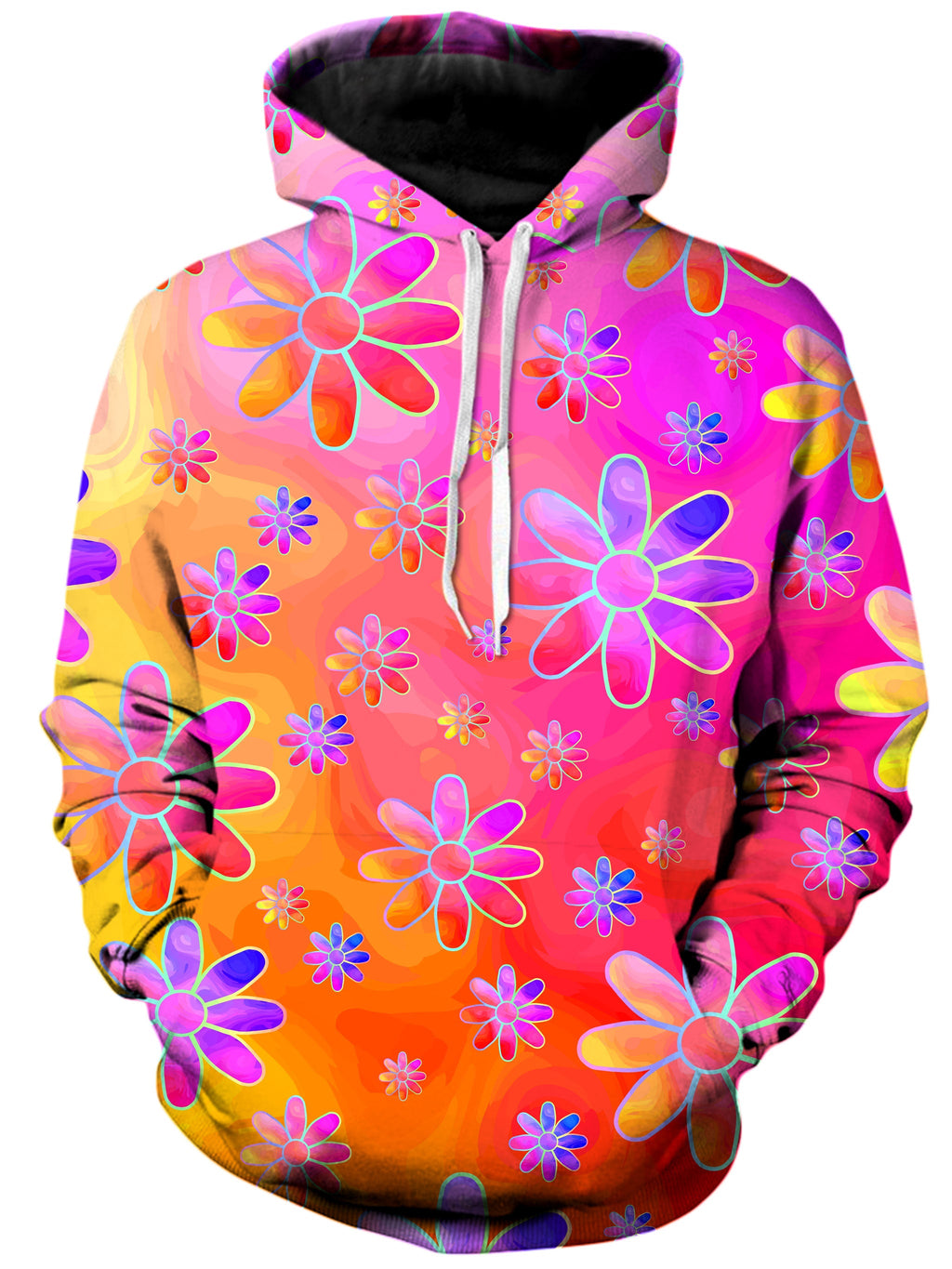 Hippie Trippy Flowers Unisex Hoodie Sartoris Art Epic Hoodie