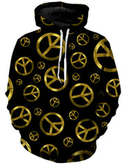 Peace Sign Gold Unisex Hoodie