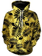 Tropical Black Flamingos Unisex Hoodie Sartoris Art Epic Hoodie