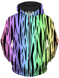 Rainbow Tiger Stripes Unisex Zip-Up Hoodie Sartoris Art Epic Hoodie