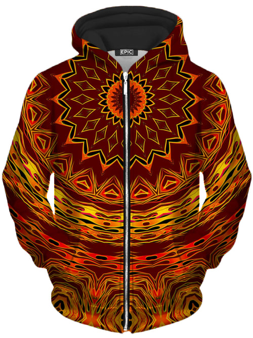 Chain Reaction Unisex Zip-Up Hoodie Sartoris Art Epic Hoodie