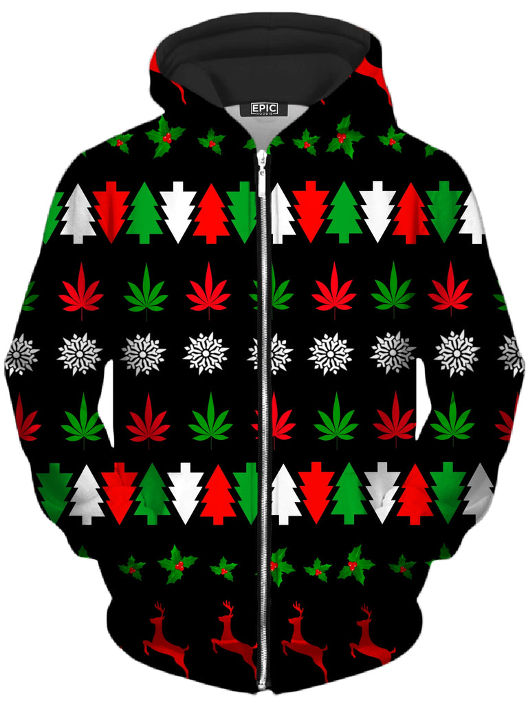 Sartoris Art - Happy Holidaze Unisex Zip-Up Hoodie