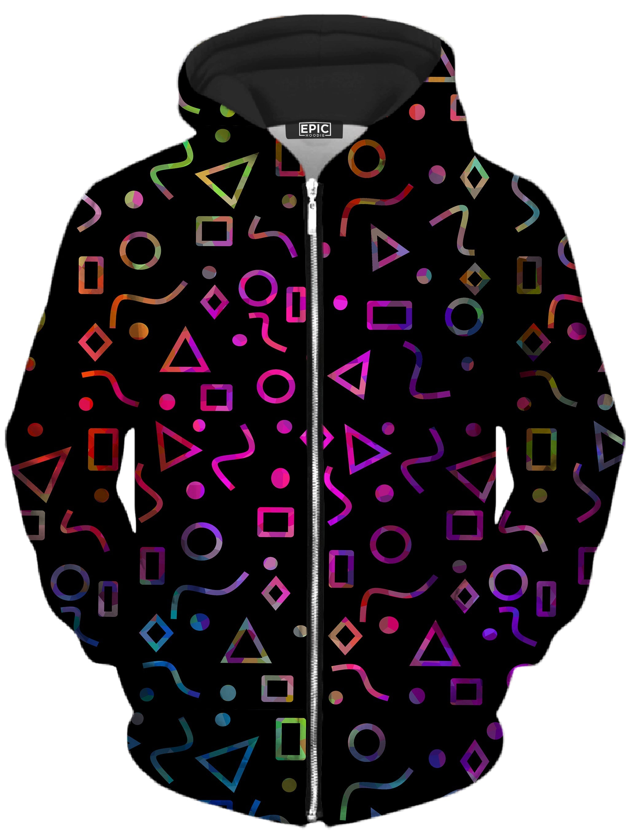 Modern Shapes Unisex Zip-Up Hoodie