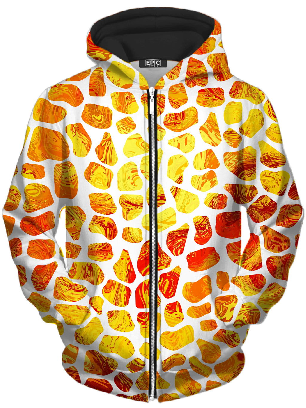 Giraffe Pattern Unisex Zip-Up Hoodie Sartoris Art Epic Hoodie