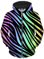 Jungle Rainbow Unisex Zip-Up Hoodie Sartoris Art Epic Hoodie