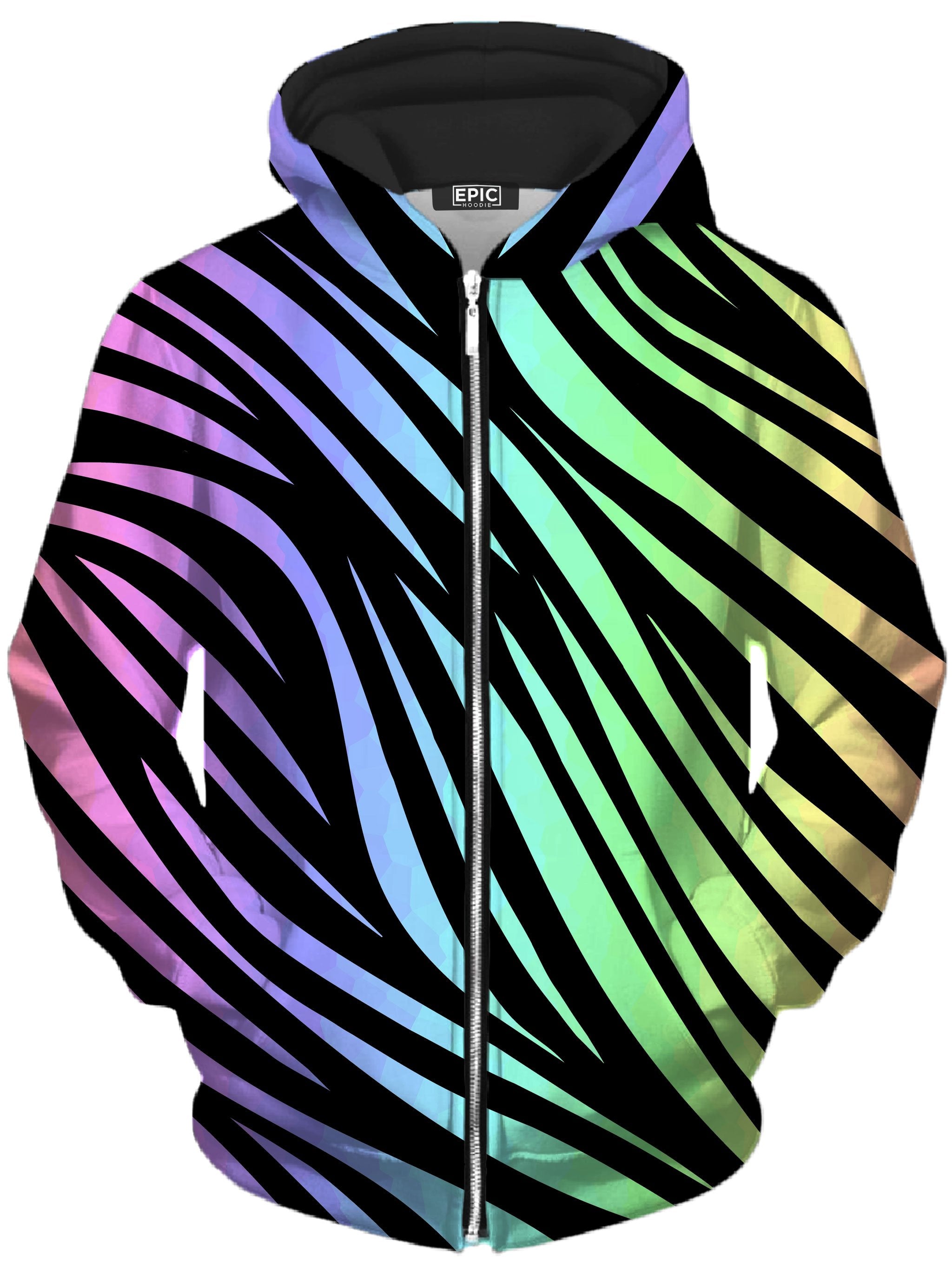 Jungle Rainbow Unisex Zip-Up Hoodie