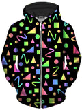 Party Geometric Unisex Zip-Up Hoodie