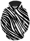 Safari Print Unisex Zip-Up Hoodie Sartoris Art Epic Hoodie