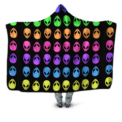 Alien Pattern Hooded Blanket