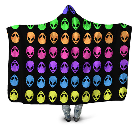 Sartoris Art - Alien Pattern Hooded Blanket
