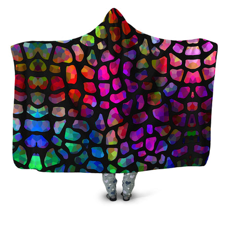 Sartoris Art - Jewel Giraffe Spots Hooded Blanket