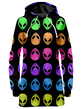 Sartoris Art - Alien Pattern Hoodie Dress