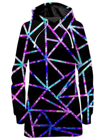 Sartoris Art - Glitter Geometric Hoodie Dress