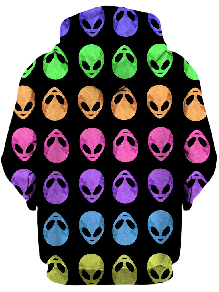 Alien Pattern Unisex Zip-Up Hoodie