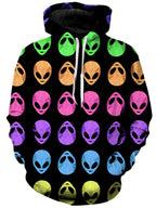 Alien Pattern Unisex Hoodie Sartoris Art Epic Hoodie