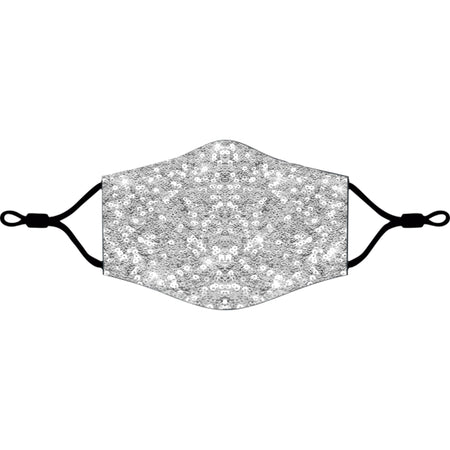 iEDM - Silver Sequin Cloth Face Mask