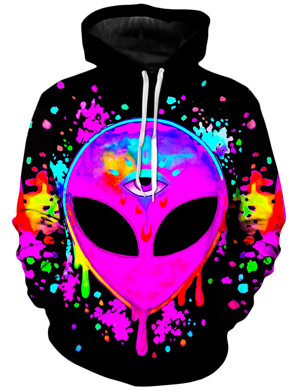 Splatter Alien Pink Unisex Hoodie, BrizBazaar, T6 - Epic Hoodie
