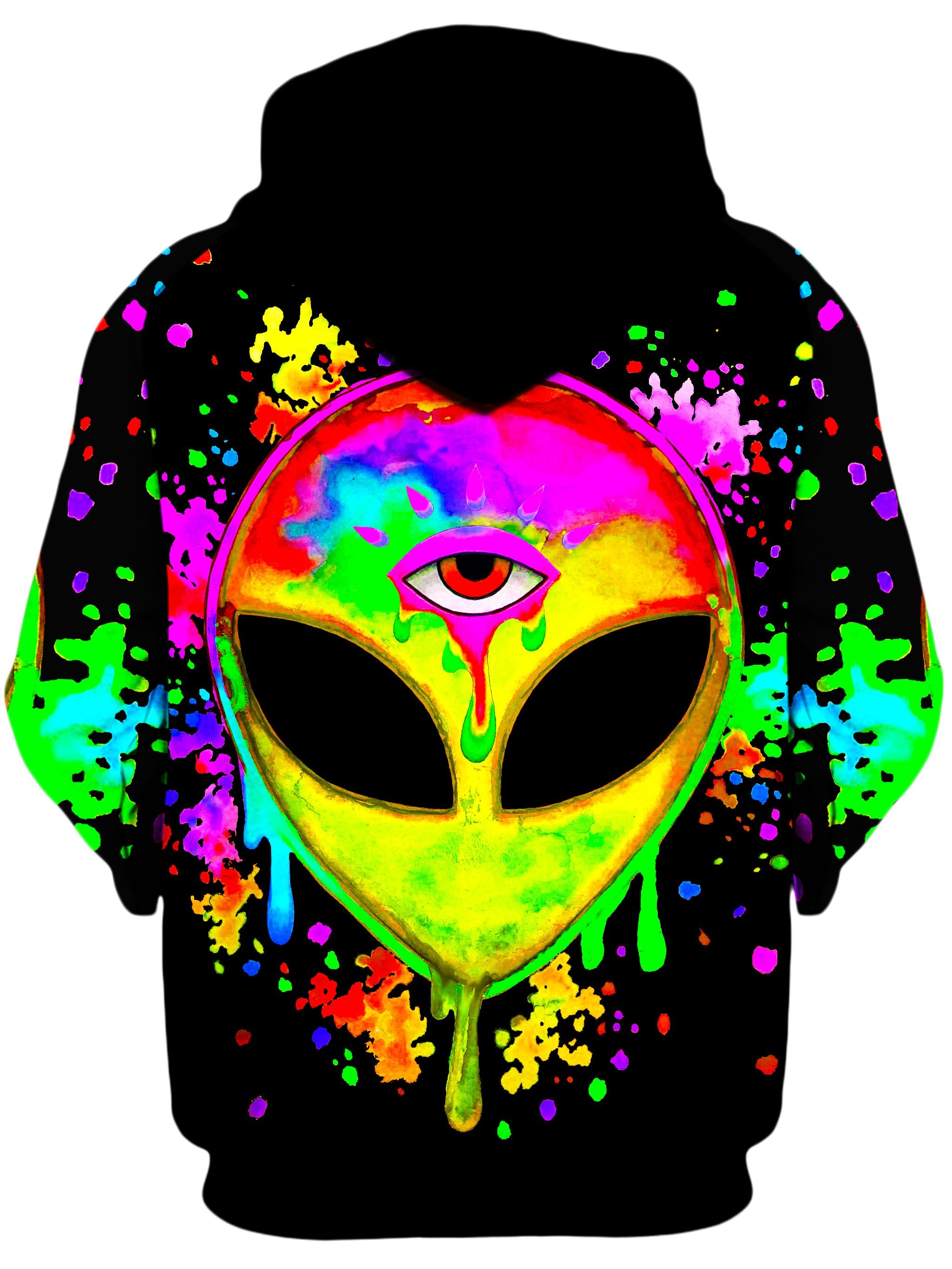 Splatter Alien Yellow Unisex Zip-Up Hoodie, BrizBazaar, T6 - Epic Hoodie