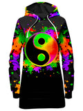 Splatter Yin Yang 2 Hoodie Dress, BrizBazaar, T6 - Epic Hoodie