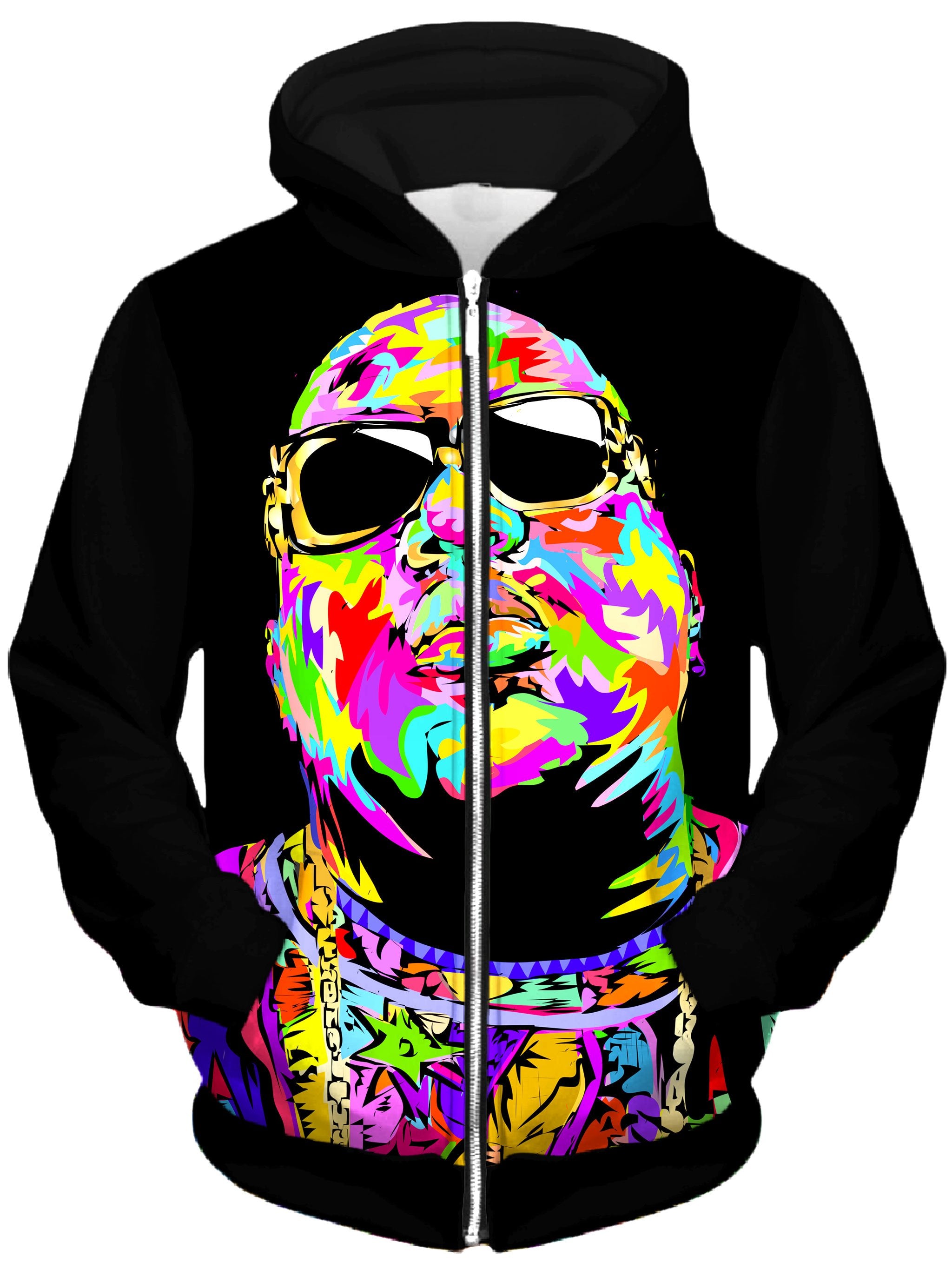 Biggie Drome Unisex Zip-Up Hoodie, Technodrome, T6 - Epic Hoodie