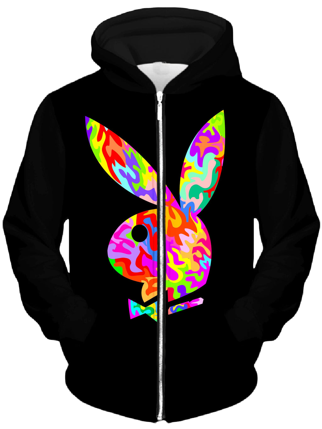 Black Unisex Zip-Up Hoodie, Technodrome, T6 - Epic Hoodie