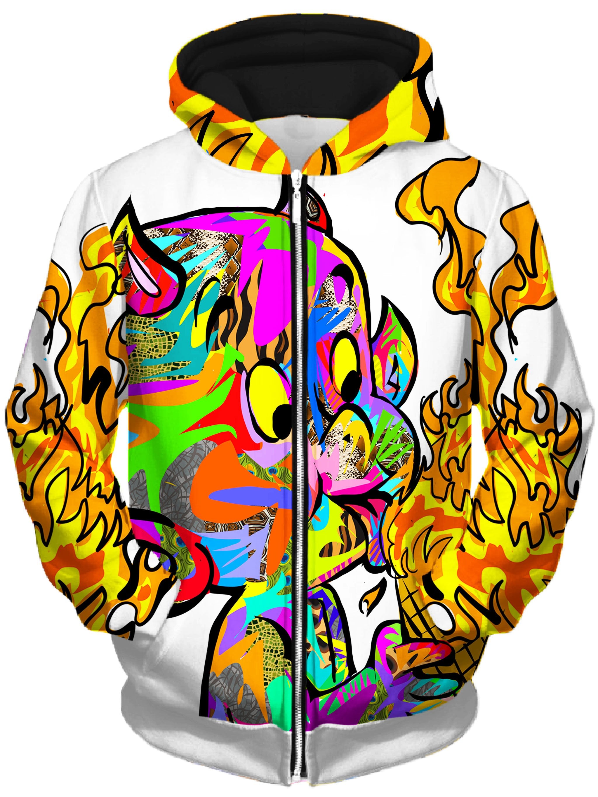 Devil Unisex Zip-Up Hoodie, Technodrome, T6 - Epic Hoodie