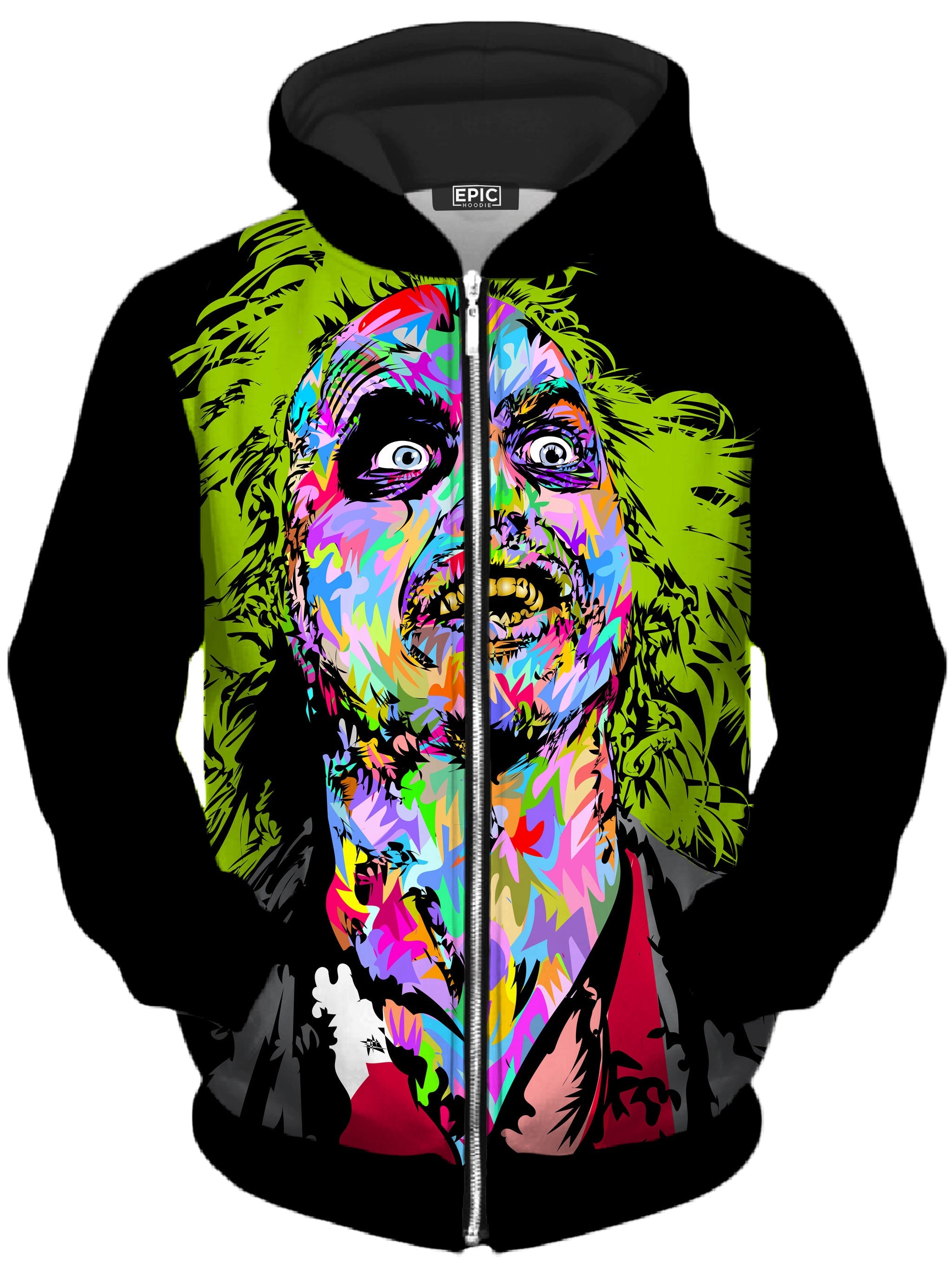 Beetlejuice Unisex Zip-Up Hoodie Technodrome Epic Hoodie
