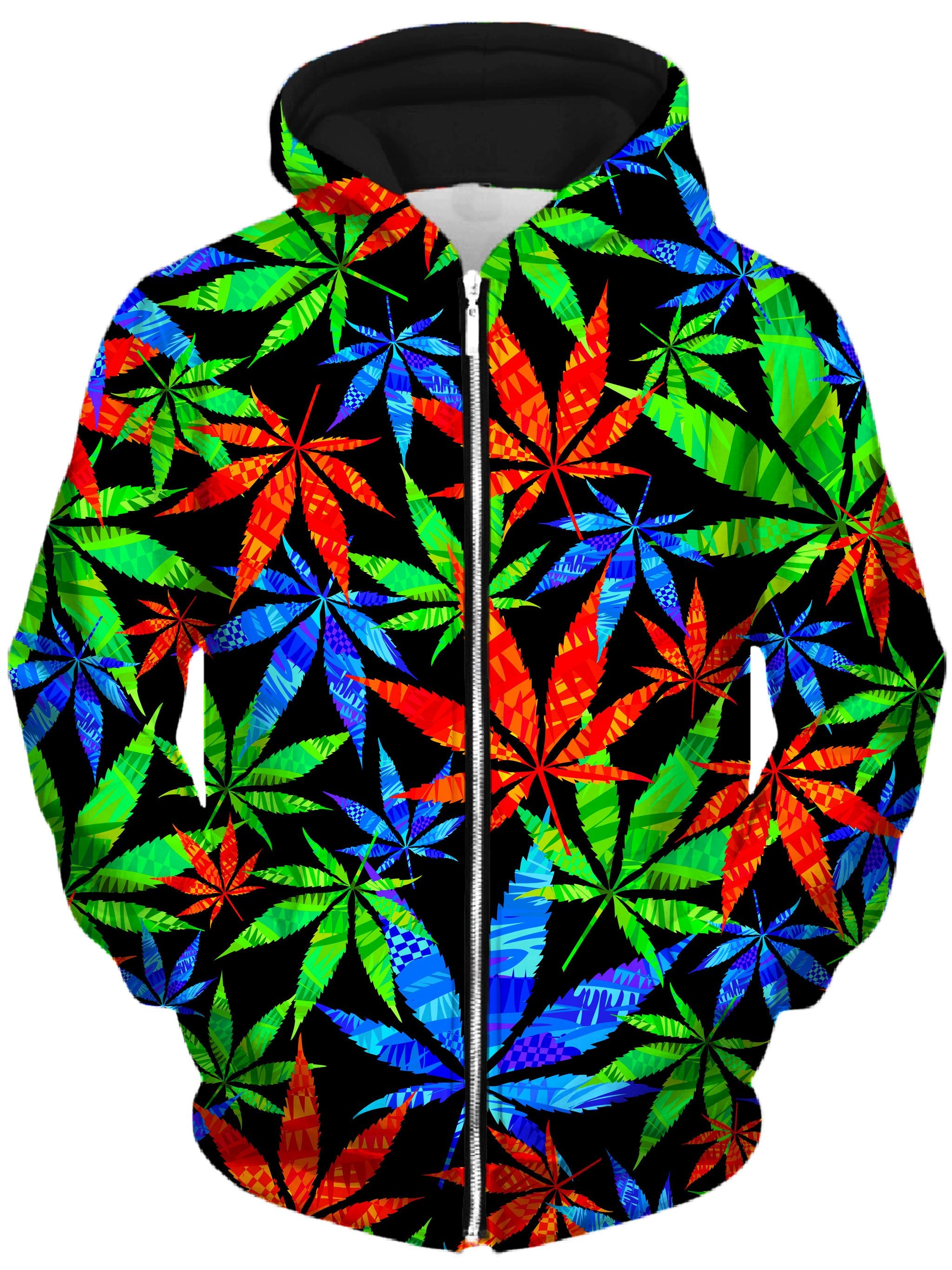 Weed Unisex Zip-Up Hoodie Technodrome Epic Hoodie