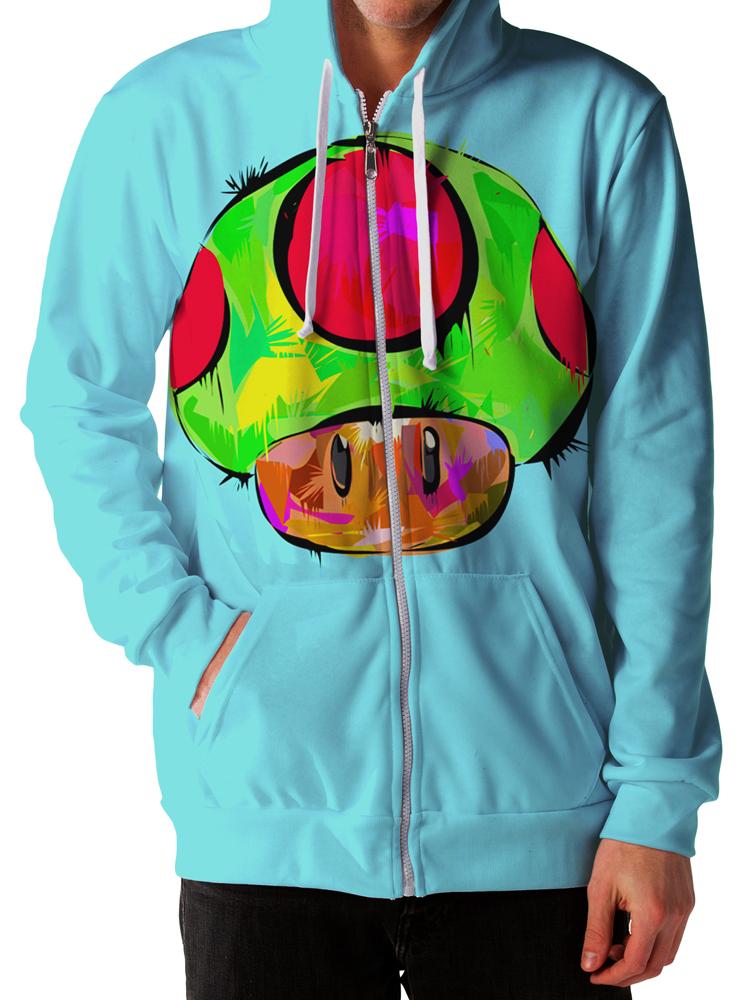 1 Up Unisex Zip-Up Hoodie, Technodrome, T6 - Epic Hoodie