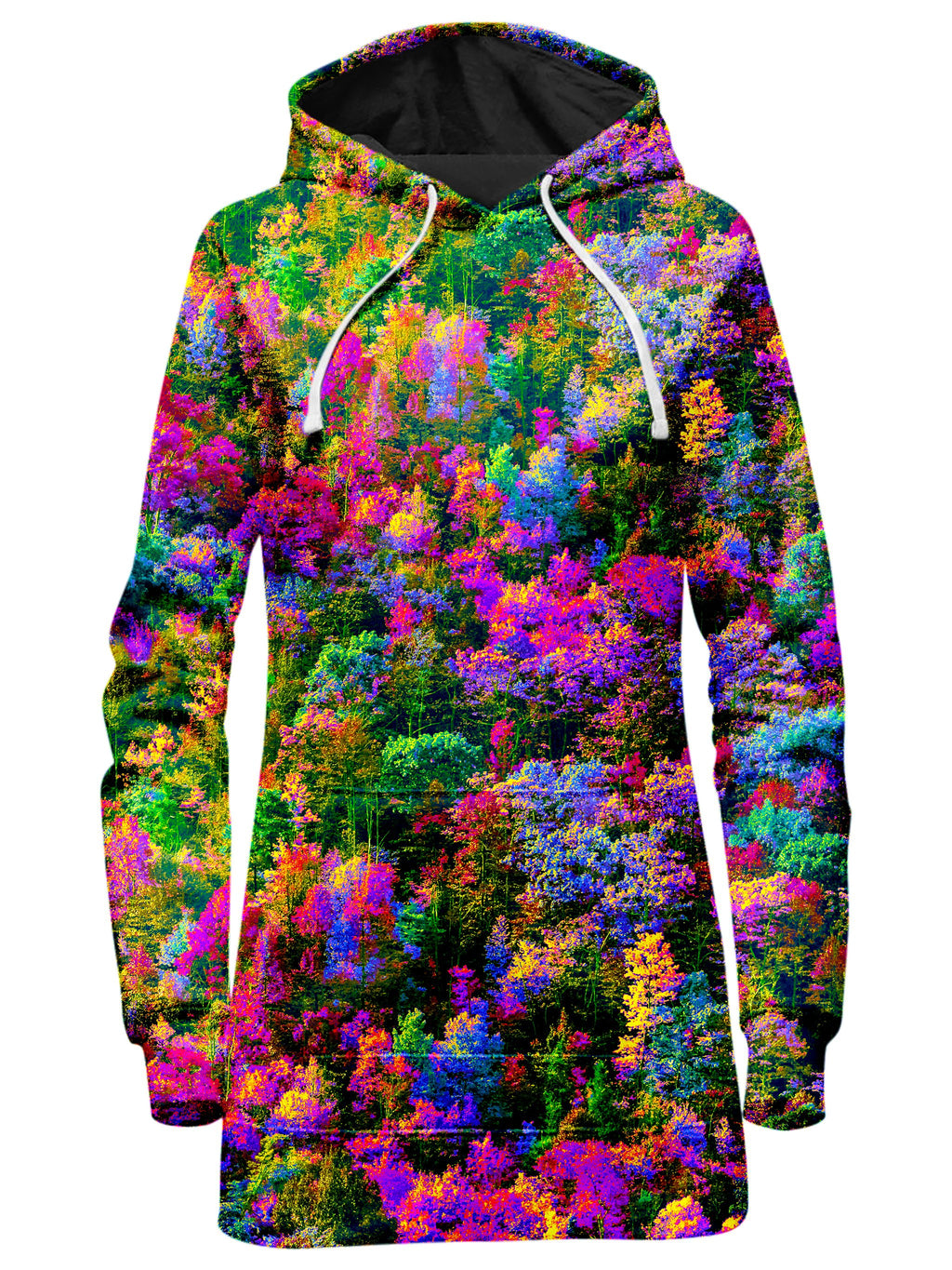 Psychedelic Forest Hoodie Dress, Think Lumi, T6 - Epic Hoodie
