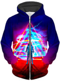 Triangler Unisex Zip-Up Hoodie, Think Lumi, T6 - Epic Hoodie